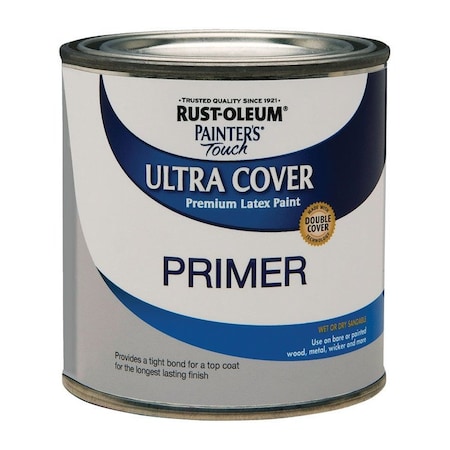 Krud Kutter Rust-Oleum Painter's Touch Gray Flat Water-Based Latex Ultra Cover Primer 0.5 pt 1980730